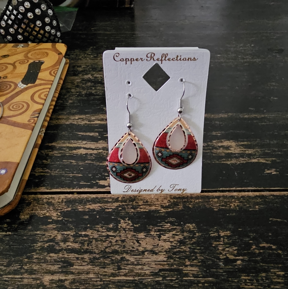 Copper Reflections Native-Inspired earrings